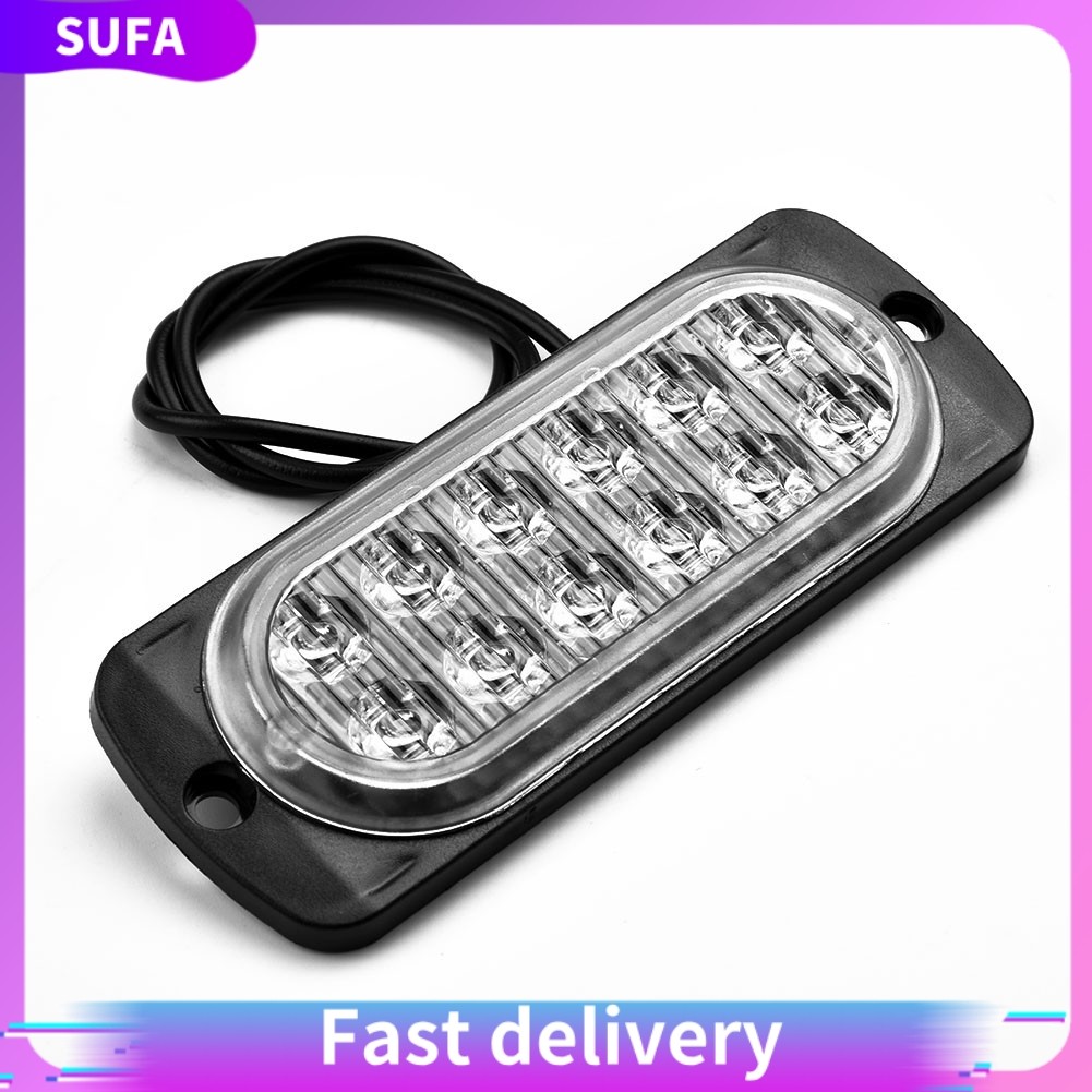 [SUFA] 12LED Off-road Car Trucks Segurança Urgente Trabalho Nevoeiro Lâmpada De Luz Vermelha 12V ~ 24V 36W