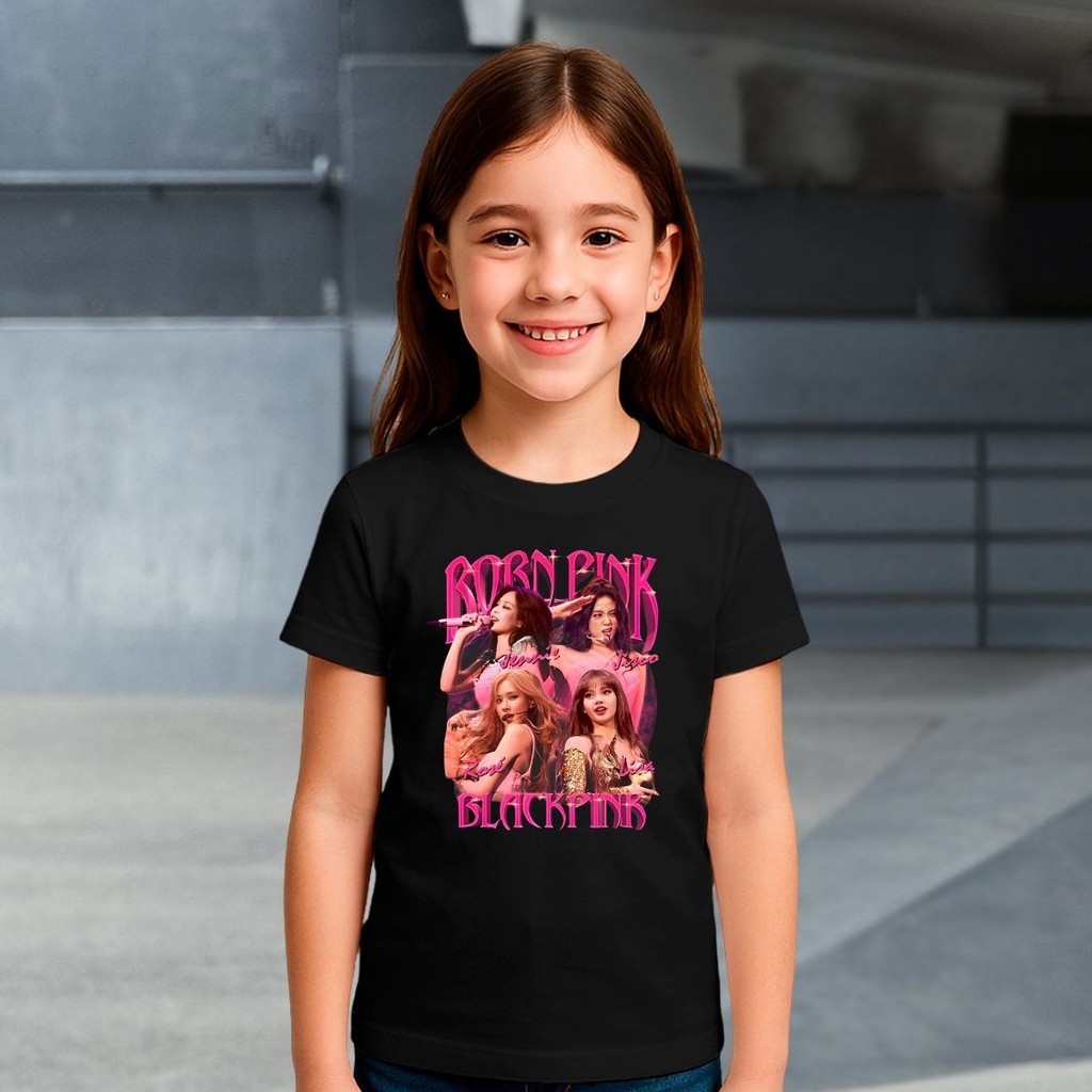 Camiseta Infantil Blackpink Kpop Integrantes Boombayah Square One