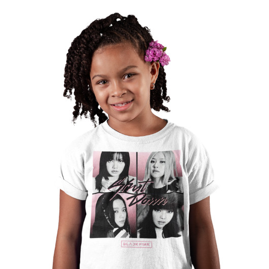 Camiseta Kpop Blackpink Infantil Blusa Algodão Unissex