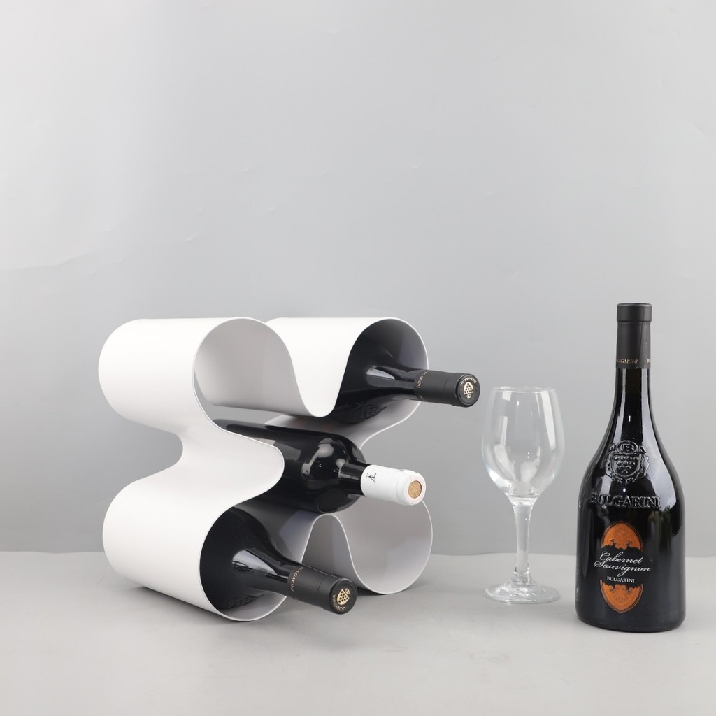 SDCY Nordic Creative Metal Wine Rack Wine Storage Shelf Decorative Ornament for Restaurant Wine Cabinet Bar Counter Home