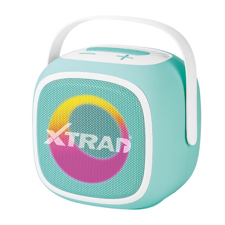 XTRAD Caixa de Som Karaokê Portátil com 2 Microfones Bluetooth XDG-8604B RMS 100w Verde