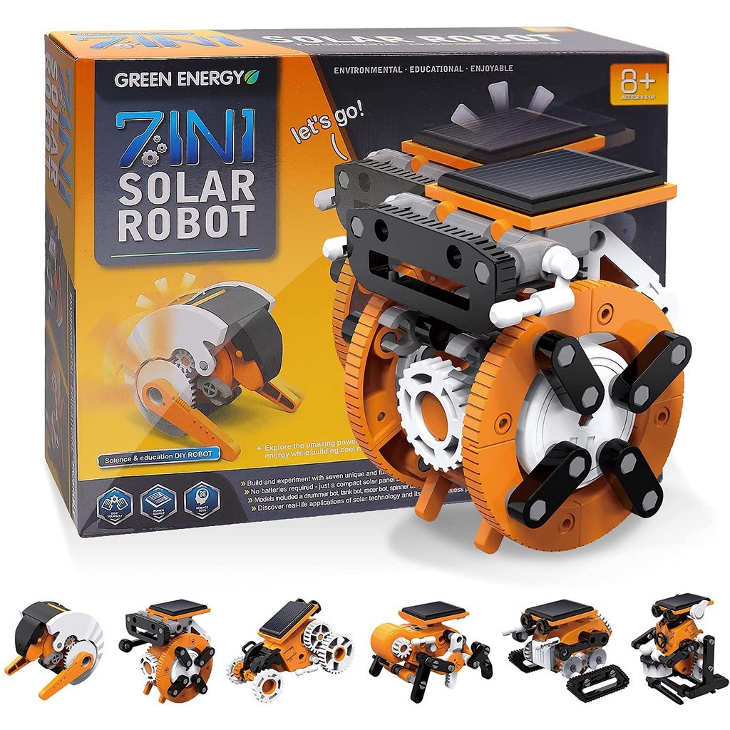 Brinquedos De Haste Para Meninos E Meninas , Robô Solar Educacional 7 Em 1 Movidos A Energia Pelo Sol Projetos DIY Crian