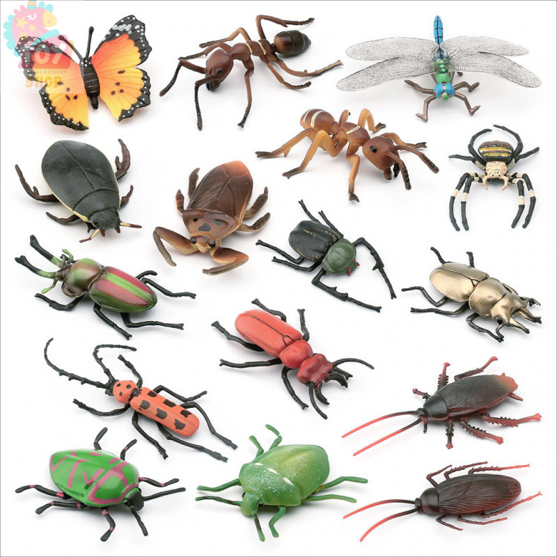 Simulação animal modelo de inseto selvagem borboleta aranha besouro formiga libélula barata celestial