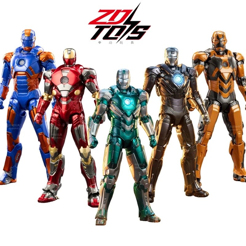 ZD Original Homem De Ferro MK8 MK31 MK32 Pistão Romeo MK10 MK19 Tigre 1/10 Armadura Marvel Lendas Vingadores Figura De A