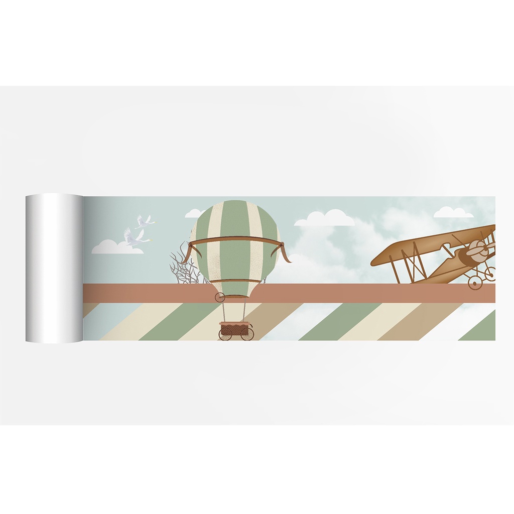 Faixa decorativa para quarto de bebê safári animais infantil FX77