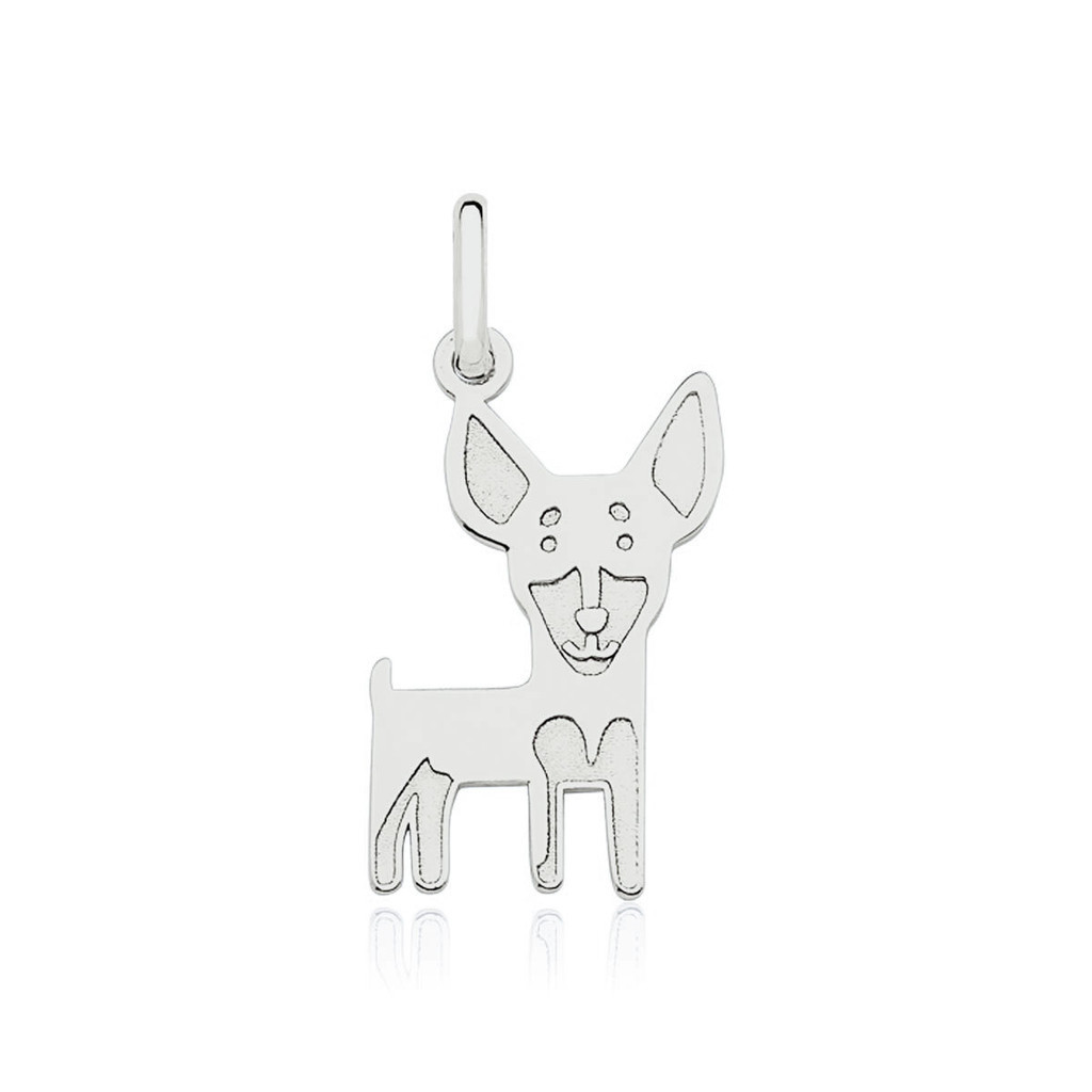 Pingente Personalizado Cachorro Raça Pinscher - Pingente Pet -  Prata 925