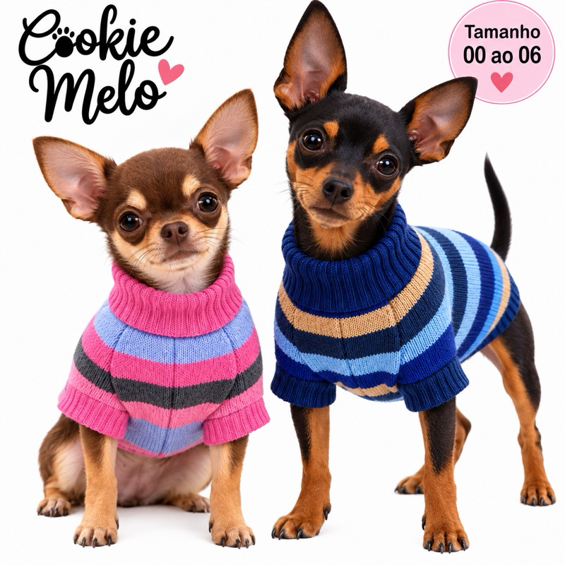 Kit 2 Roupa Pet Mini Pequeno Porte Roupinha Pinscher Chihuahua Cachorro Raça Filhotes