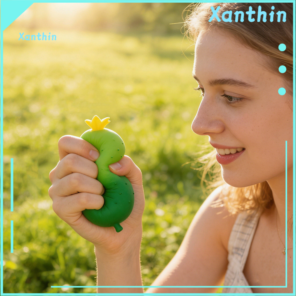 Cucumber Stress Ball Anti-stress Toy Relief Squeeze – Soft Stretchy Anti-anxiety Fidget Pinch for Kids Adults Party Fa