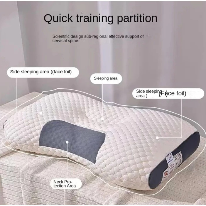 Travesseiro Ergonômico Cervical Ortopédico Memory Foam 74x48cm Lavável Respirável