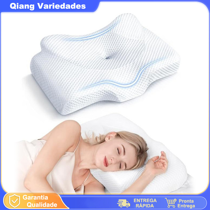 Almofada Cervical Ergonômica Memory Foam Conforto