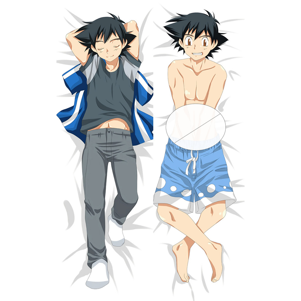 Anime Ash-ketchum Dakimakura 2WAY Hing Body Case Fronha Capa De Almofada