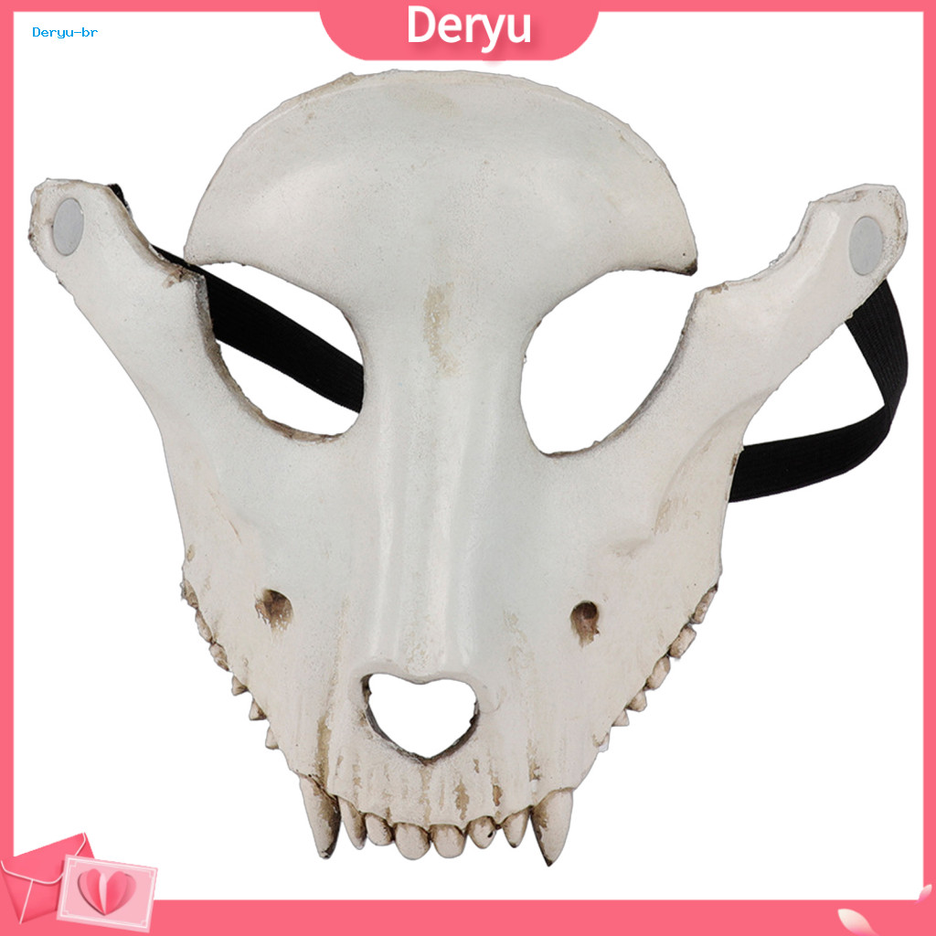 Skeleton Face Masque Skull Realistic Sheep Full Mask – Scary Head for Halloween Masquerade Cosplay Party Costume Acces