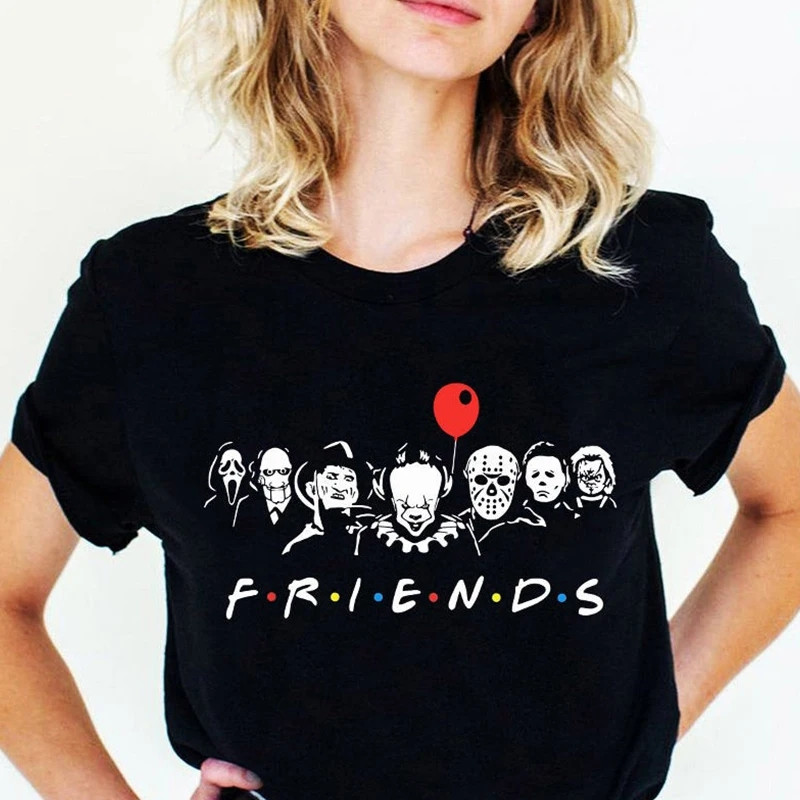 Camiseta Algodão Scary Friends Amigos Assustadores