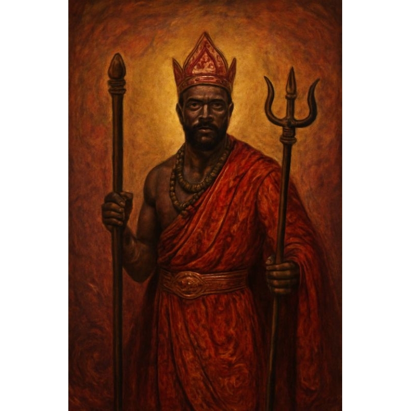 Quadro Decorativo Exu Pagão Entidade Umbanda e Candomblé
