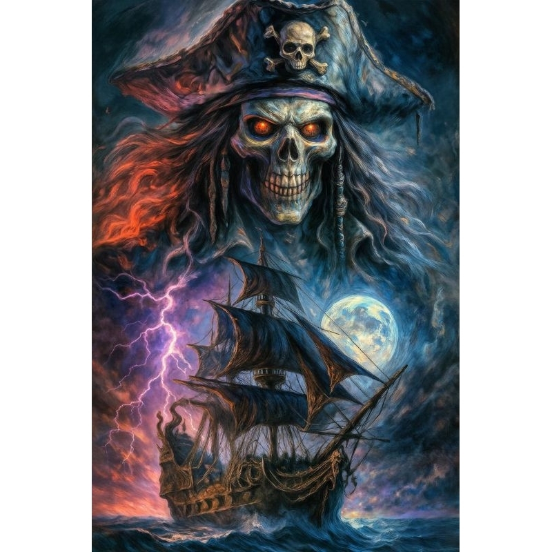 Quadro Decorativo Exu Pirata entidade umbanda e candomblé