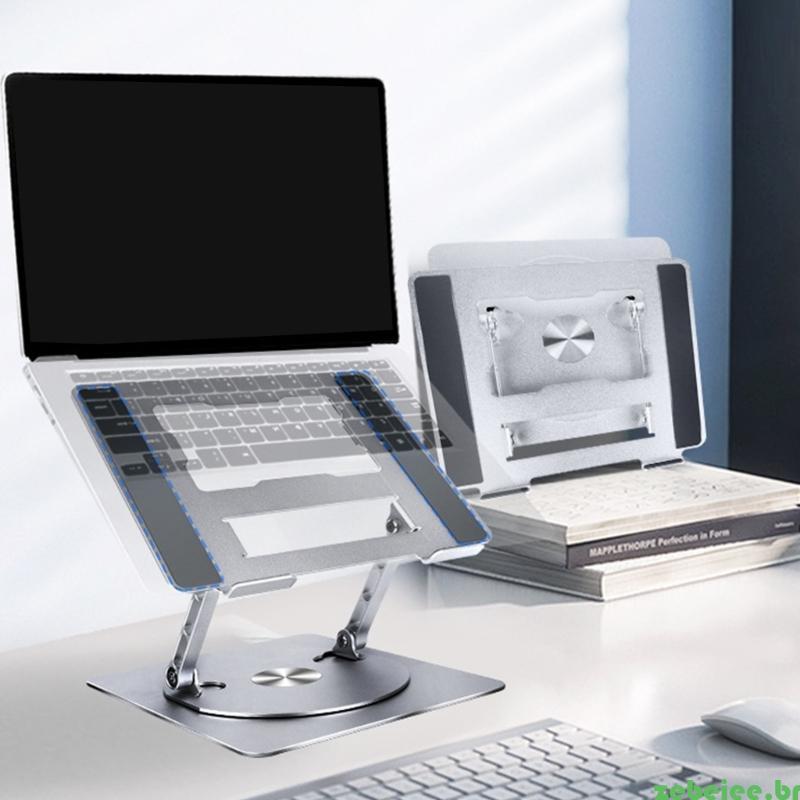 zebeiee Tablets Suporte Mesa Ajustável Comprimidos Dobrável Desktop Portátil Rotação 360 Graus B