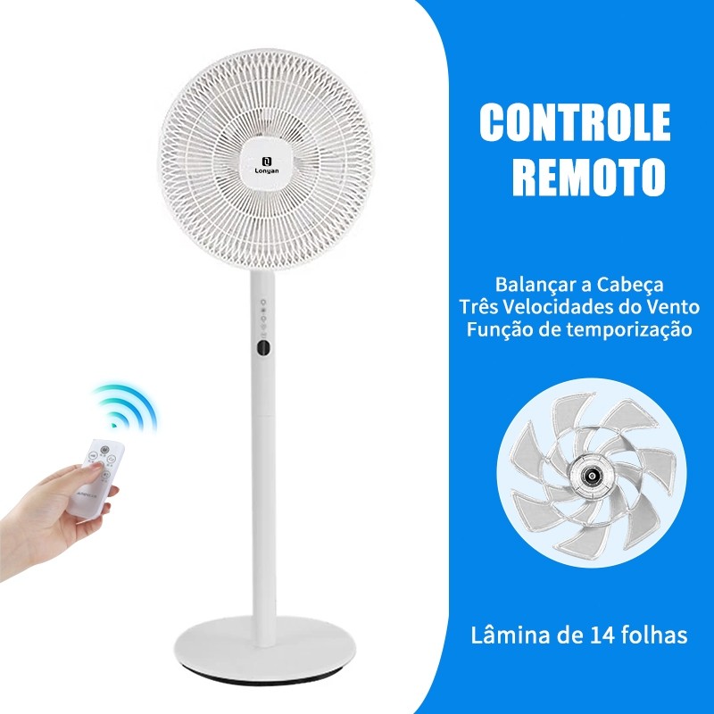 Ventilador de Coluna 45W 220V 3 Velocidades Altura AjustÃ¡vel  OscilagäoAutomÃ¡tica 14 P¡s e Ultra Circulação Silencioso
