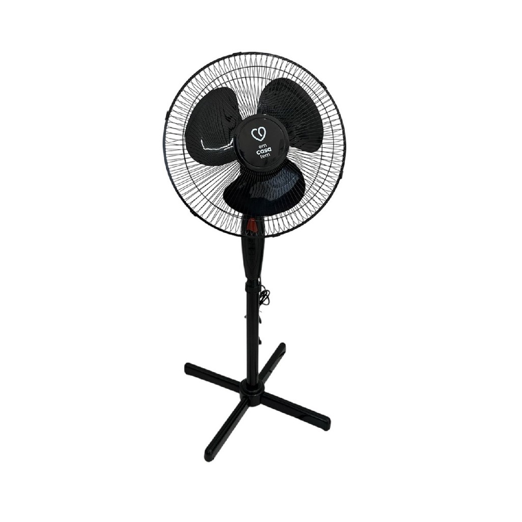 Ventilador De Coluna 3 Pás 50w 1,22m  110v 3 Vel. Preto