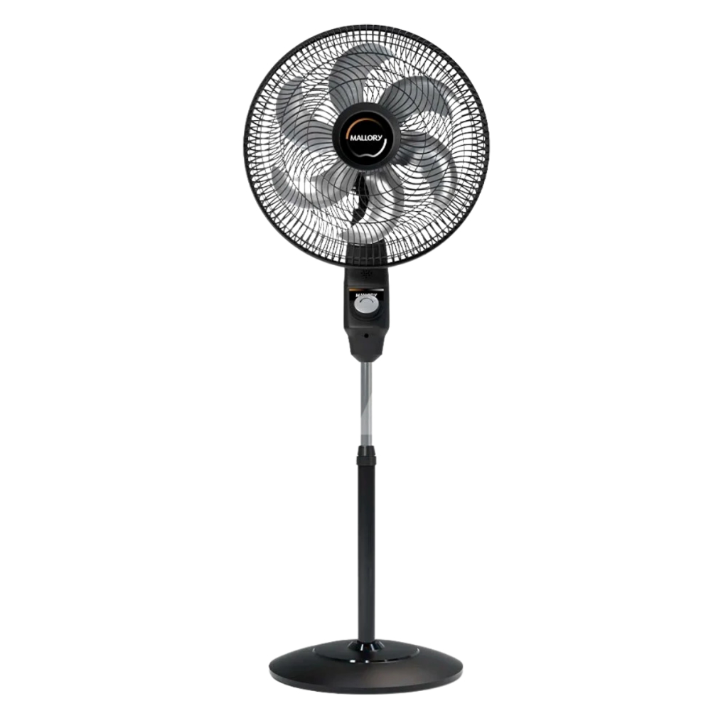 Ventilador Mallory Coluna 40cm 6 Pas 3 Vel 127v 60hz Preto Grafite Plástico