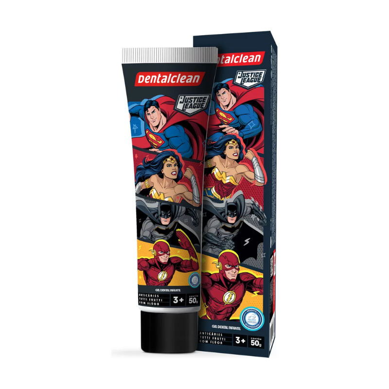 Gel Infantil Dentalclean Liga da Justiça Tutti Frutti  50g