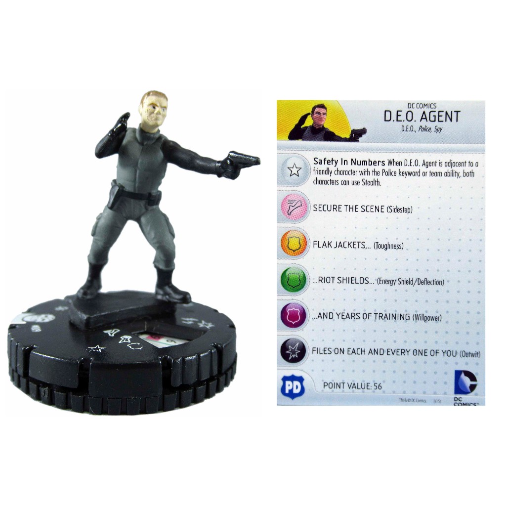 Miniatura Heroclix D.E.O Agent 009 Justice League Trinity War