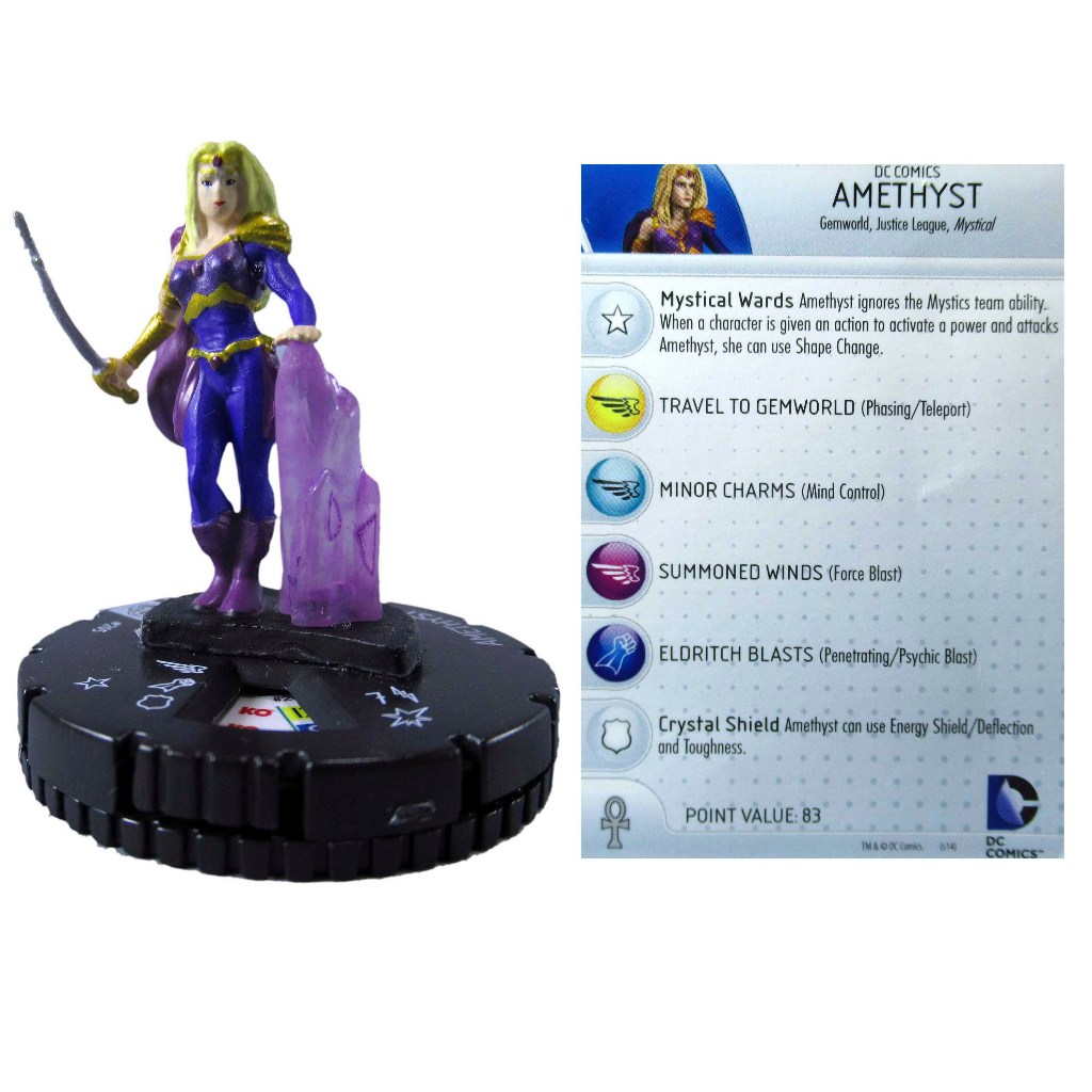 Miniatura Heroclix Amethyst 205 com card Justice League