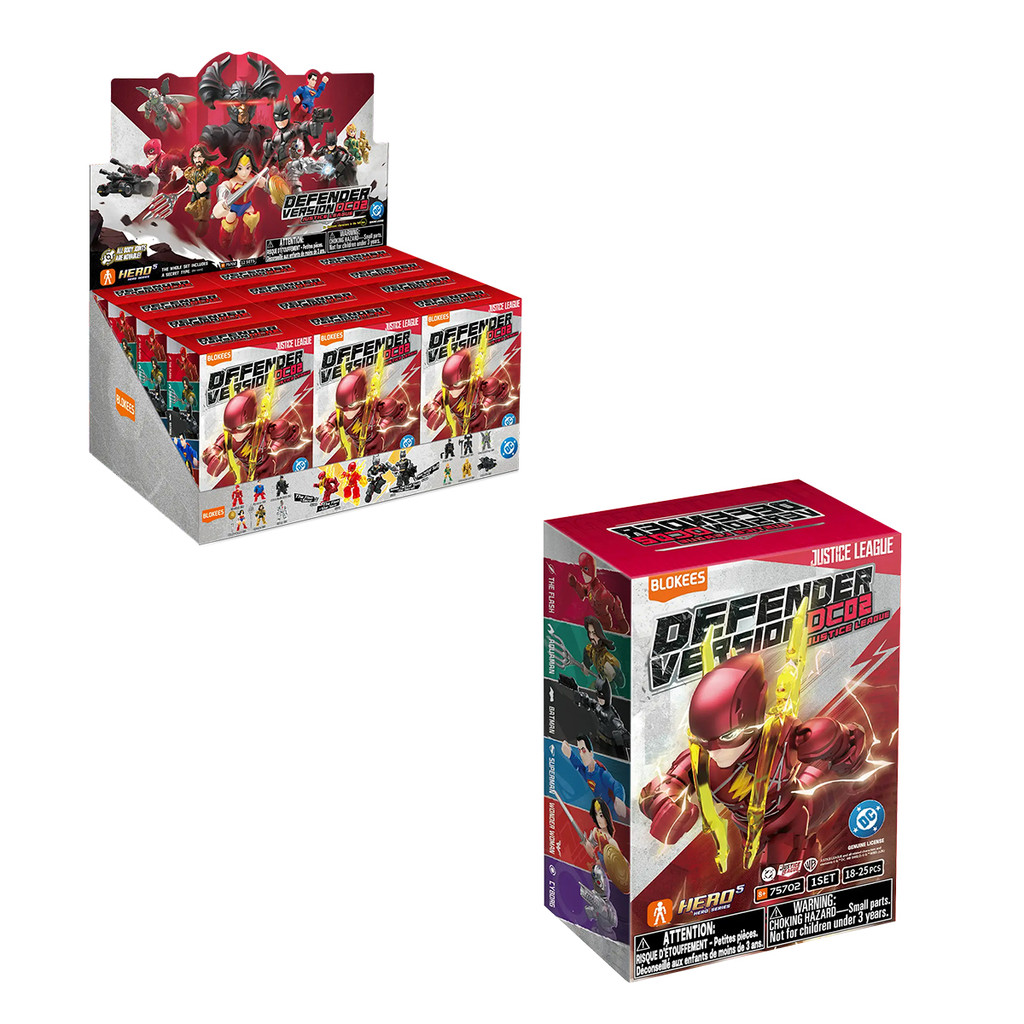Boneco Articulado Montável Blokees DC Defender Version Justice League Colecionável Model Kit