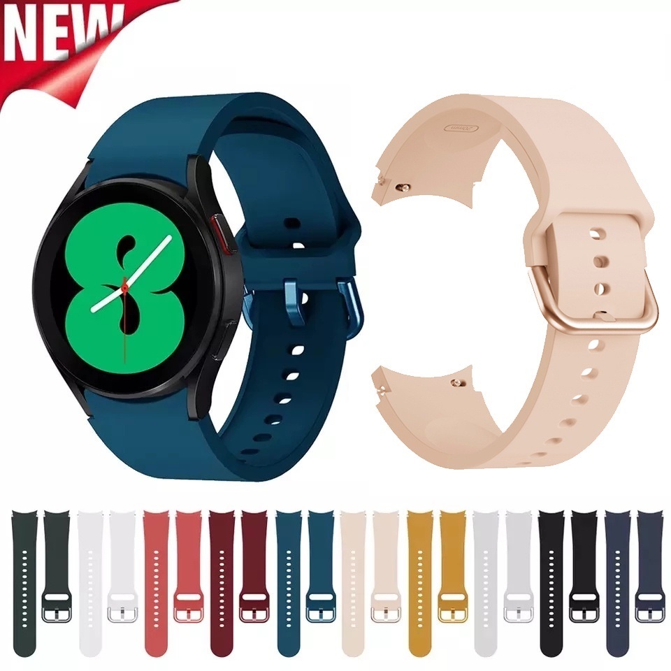 Pulseira Esportiva De Silicone Para Relógio Samsung Galáxia 7 6 5 4 FE Watch7 Watch5 Pro Watch6 watch4 Clássico 42mm 46mm 40mm 44mm 43mm 47mm Macia