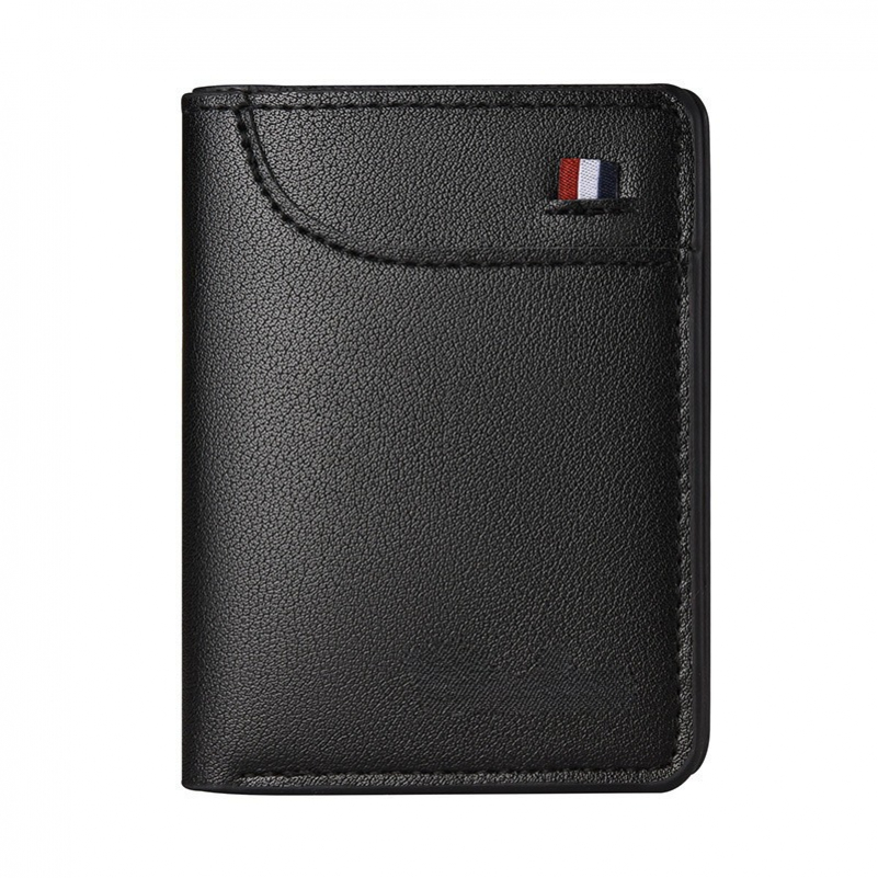 Carteira Masculina Mini Ultrafina Curta Vertical Estilo Coreano Personalizada 2026