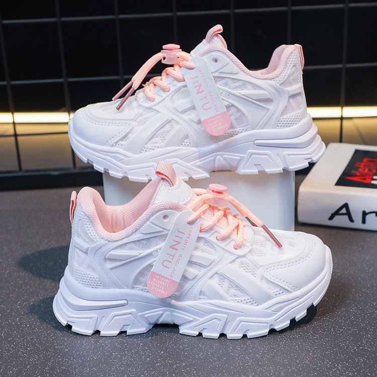Versão coreana meninos meninas sapatos esportivos novo estilo 2025 primavera verão confortável respirável tênis de corri