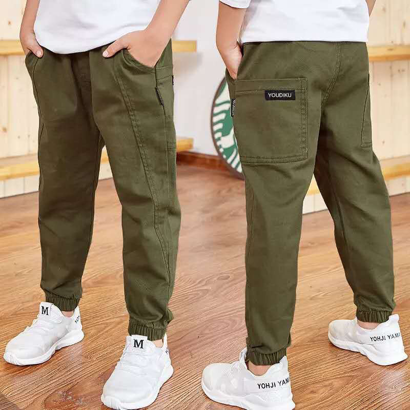 Primavera Outono Algodão Meninos Calças Crianças Casuais Esportivas 3 4 5 6 7 8 9 10 11 12 13 Anos Adolescente Roupas