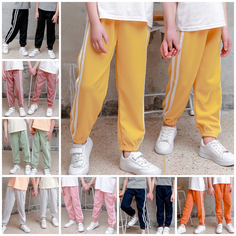 Calça Jogger Infantil 100-150cm Meninos Meninas Estilo Esportivo Para Primavera Verão