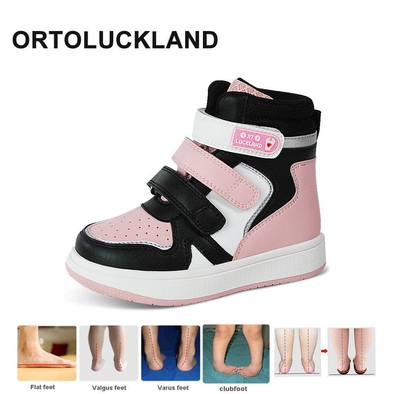 Sapatos Esportivos Para Crianças Meninas Botas De Inverno Rosa Primavera Outono Kids Toddler Orthopedic Leather Footwear