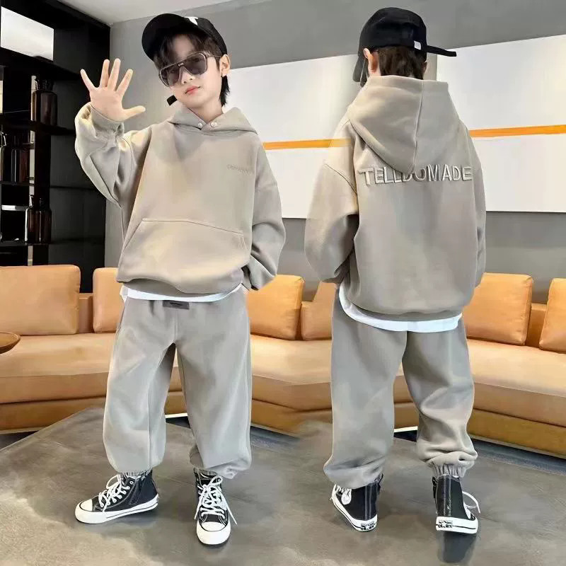 Novo Outono Meninos Conjuntos De Moletom Primavera Crianças Pulôver Calças 2 Pçs Estilo Casual Na Moda Roupas Esportivas