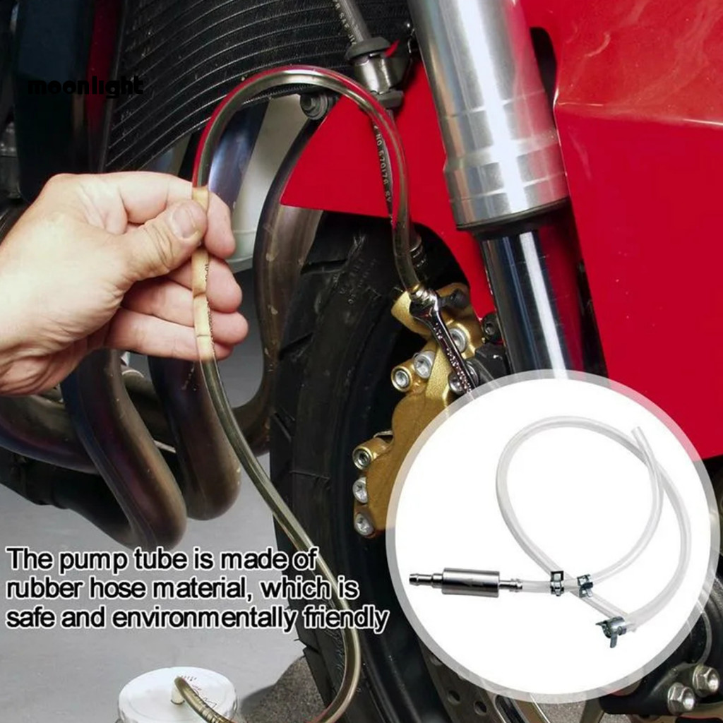 Universal Motorcycle Brake Bleeder Kit with Nozzle Cap Fluid Bleeding Tool Set One-way Check Valve Tube for Easy and Fas
