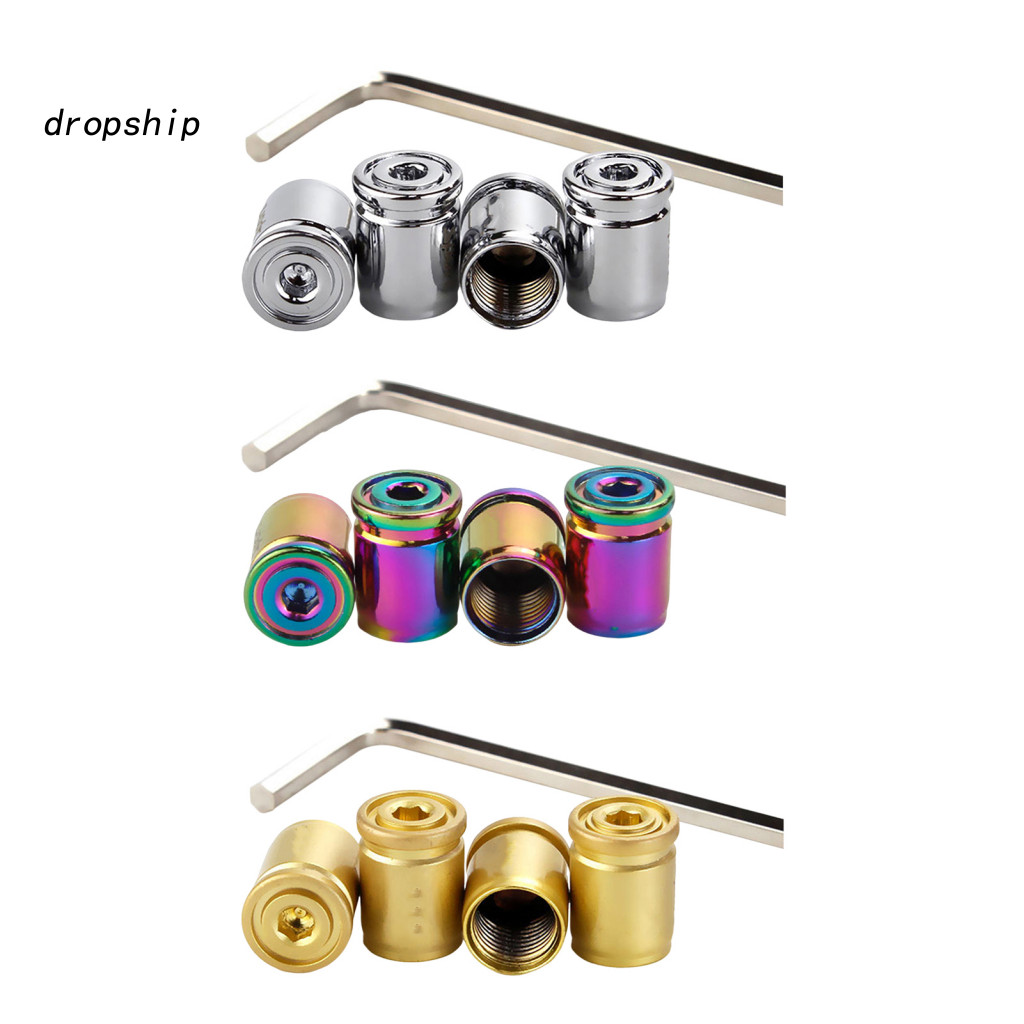 Car Supplies Universal Valve Stem Cover 4pcs Anti-theft Tire Caps with Rubber Seal – Auto Wheel Air Covers for Secure