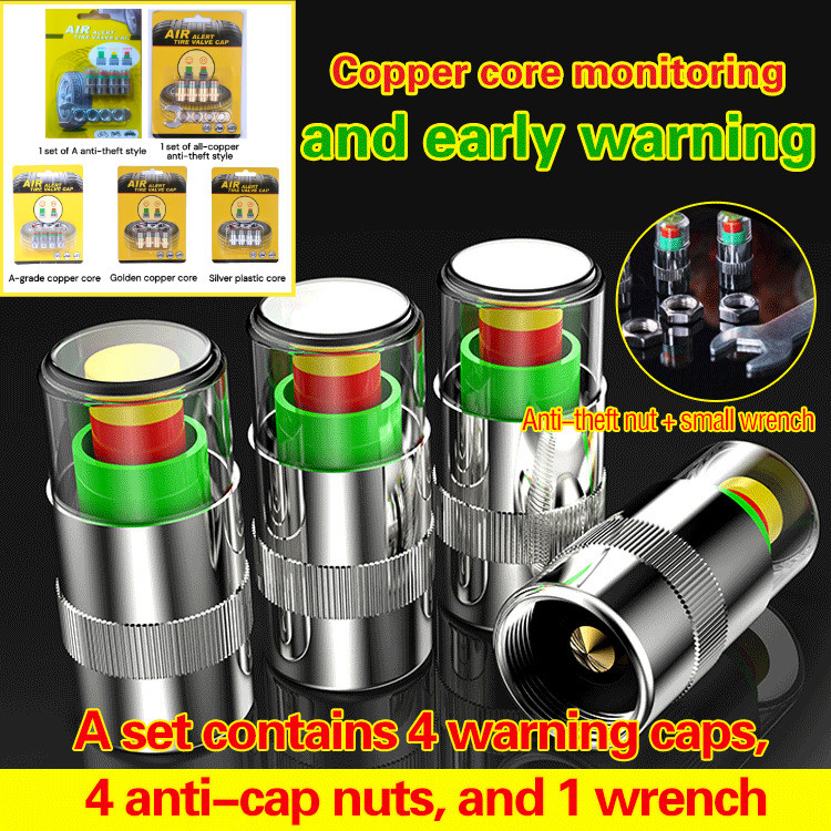 【Proteção Avançada】[Antifurto Seguro] Universal Dust Proof Car Tire Valve Stem Caps / Tampa de Válvula/Carro/Resistente