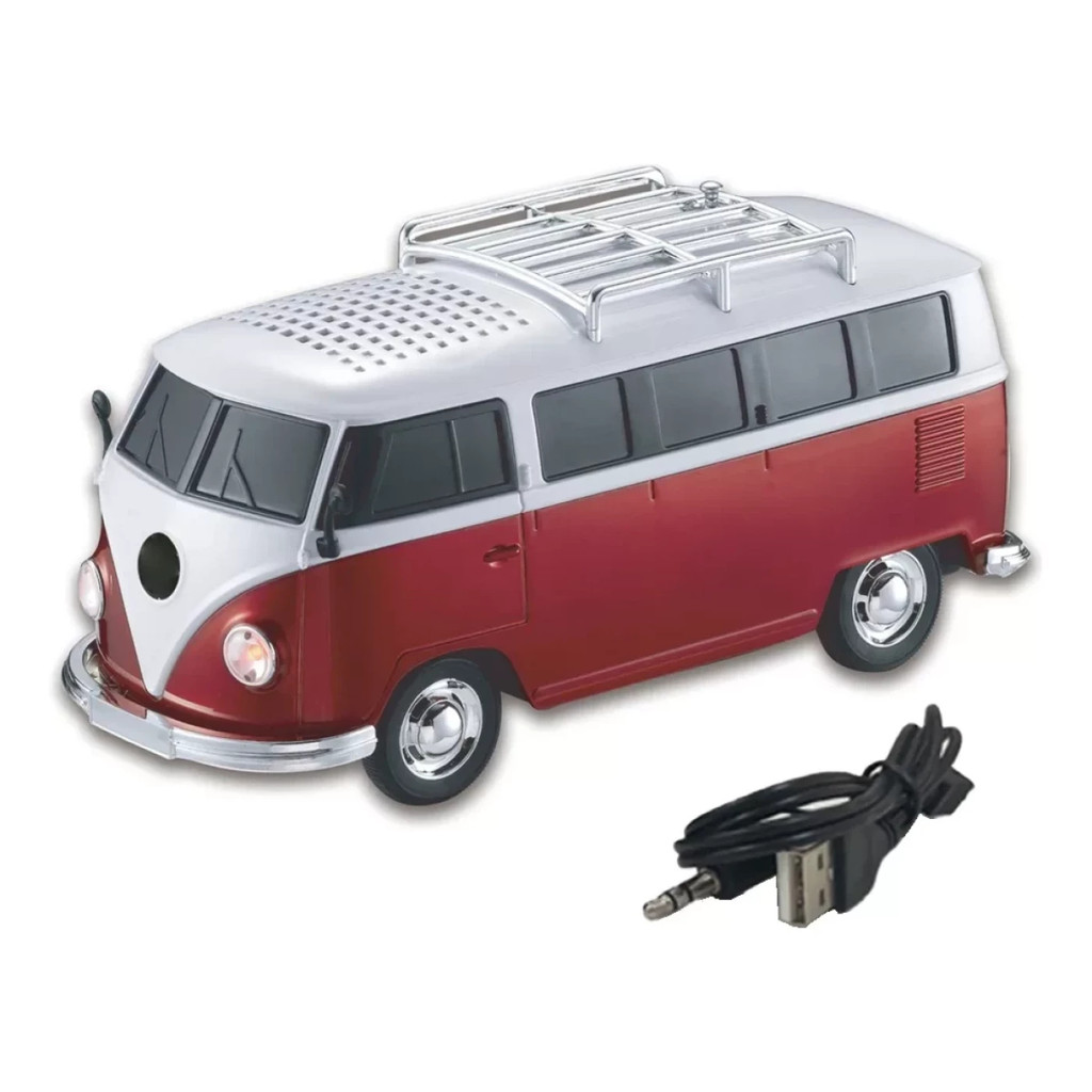 Colorful   Speaker Car Shape  Bus Speaker Support Fm +U Disk