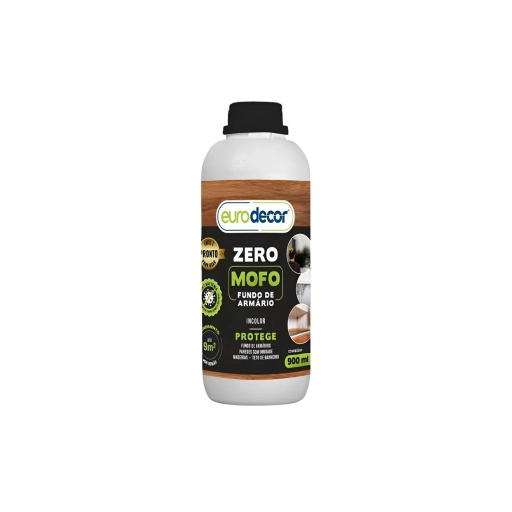 Zero Mofo Premium Eurodecor 900ml Contra Fungo E Bolor Mata o fungo e cria uma camada protetora