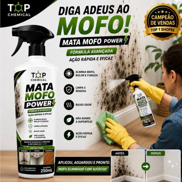 kit Limpa limo e mata Mofo e Bolor 250 ml + borrifador - Bloqueia Odores