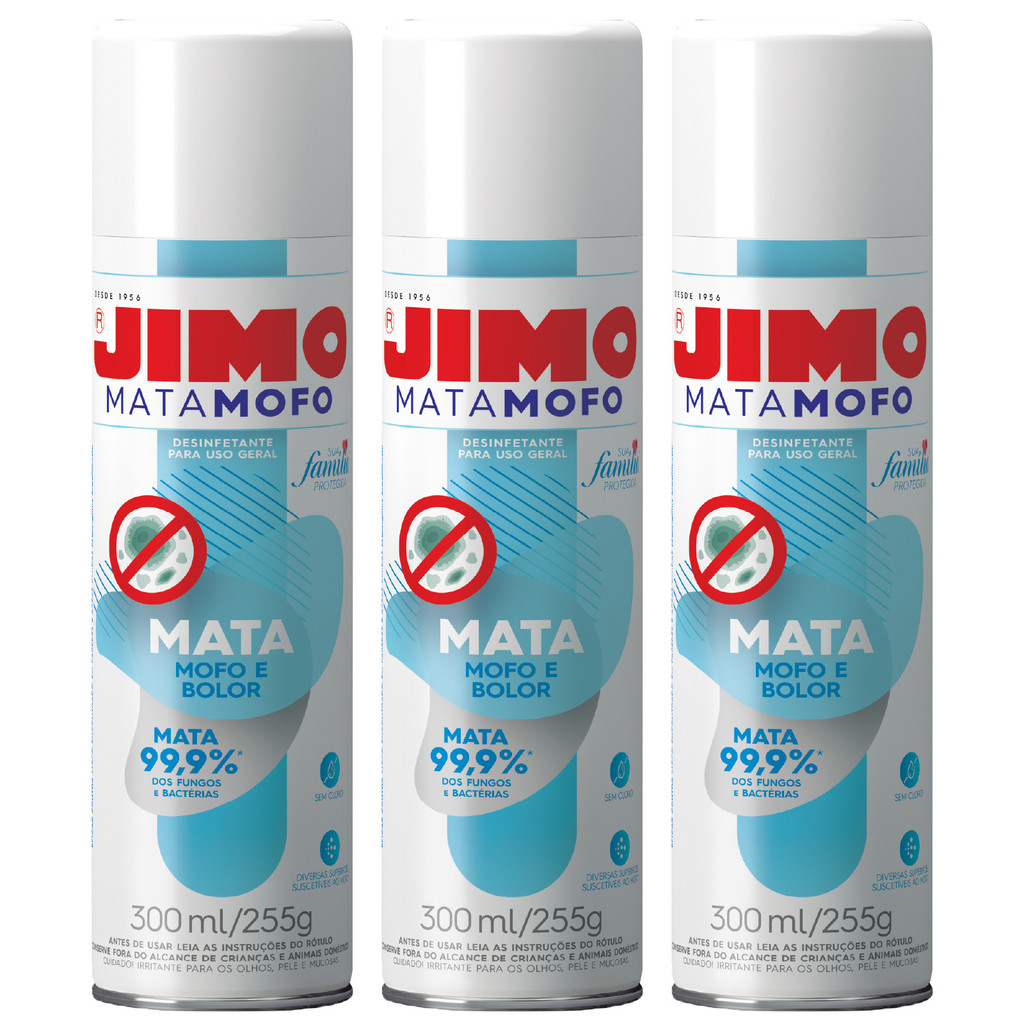 Jimo Mata Mofo Kit 3 Un 300ml Contra Bolor Fungos