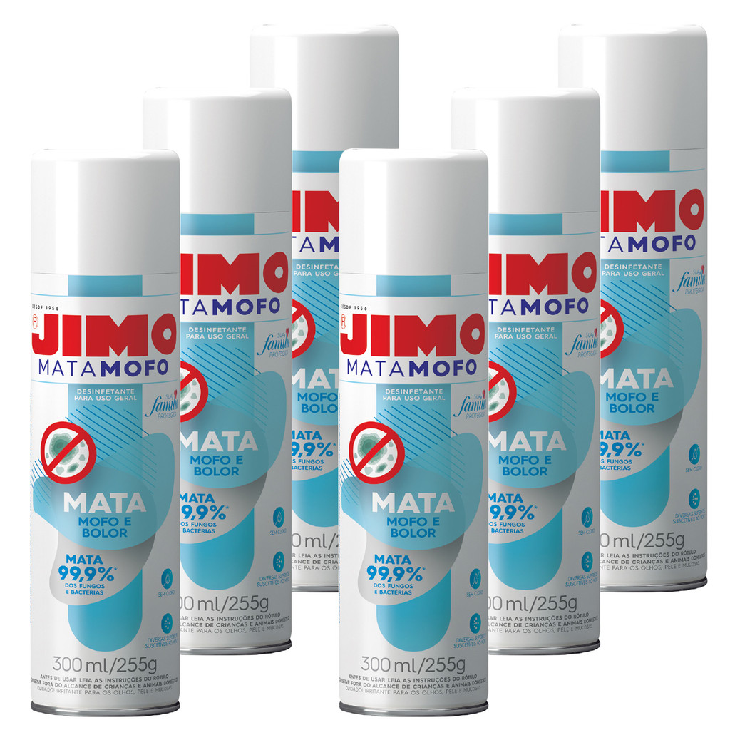 Jimo Mata Mofo Kit 6 Un 300ml Contra Bolor Fungos