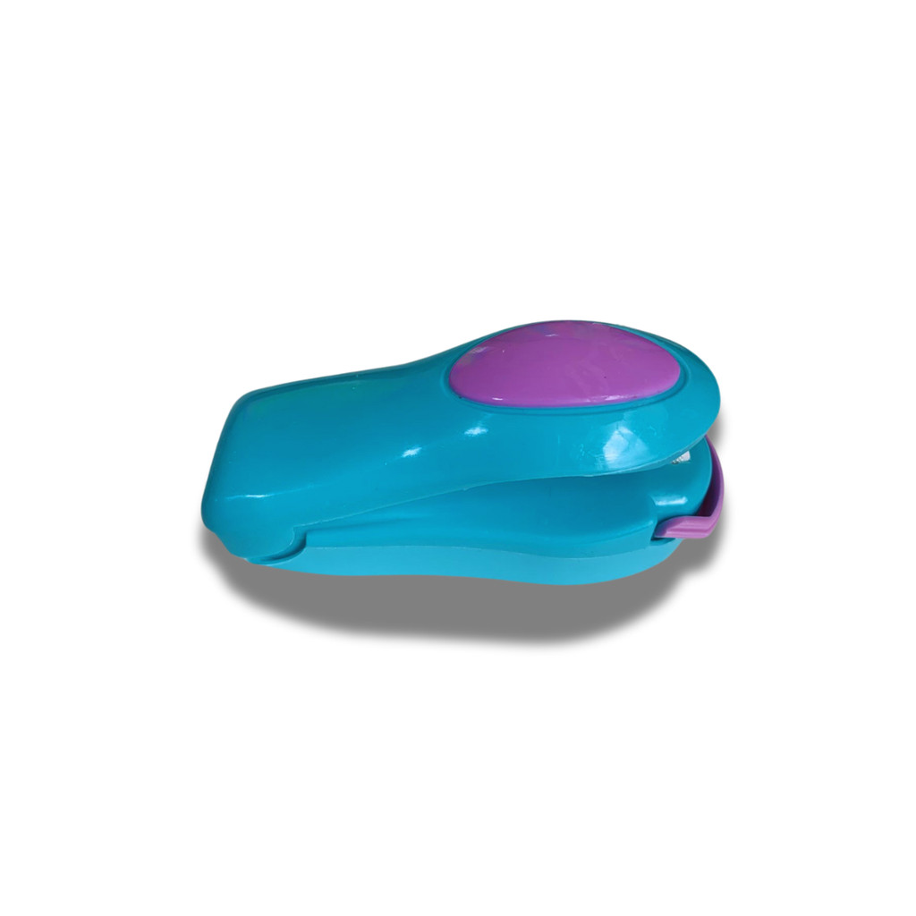 Mini Seladora Manual Clip a Pilha Imã Plástico Portátil Embalagens Eficiente