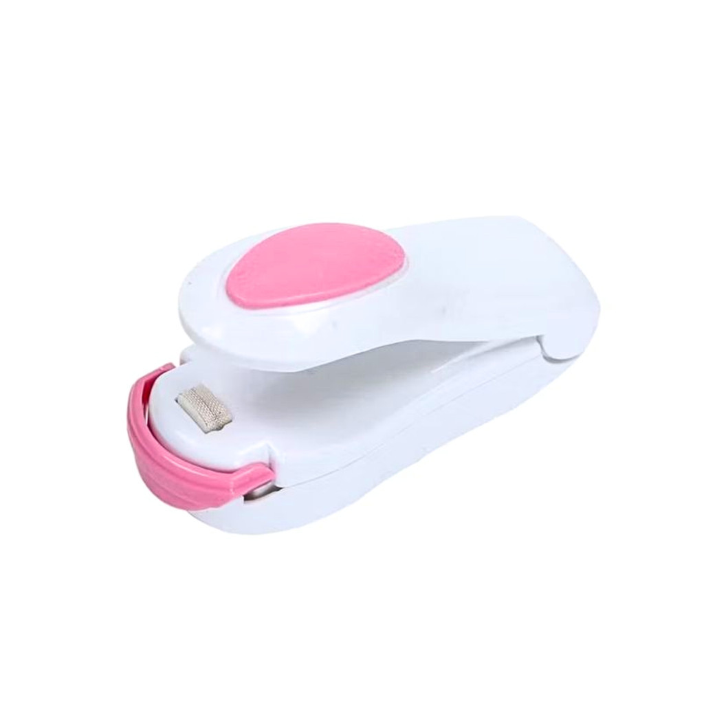 Mini Seladora Manual Clip a Pilha Imã Plástico Portátil Embalagens