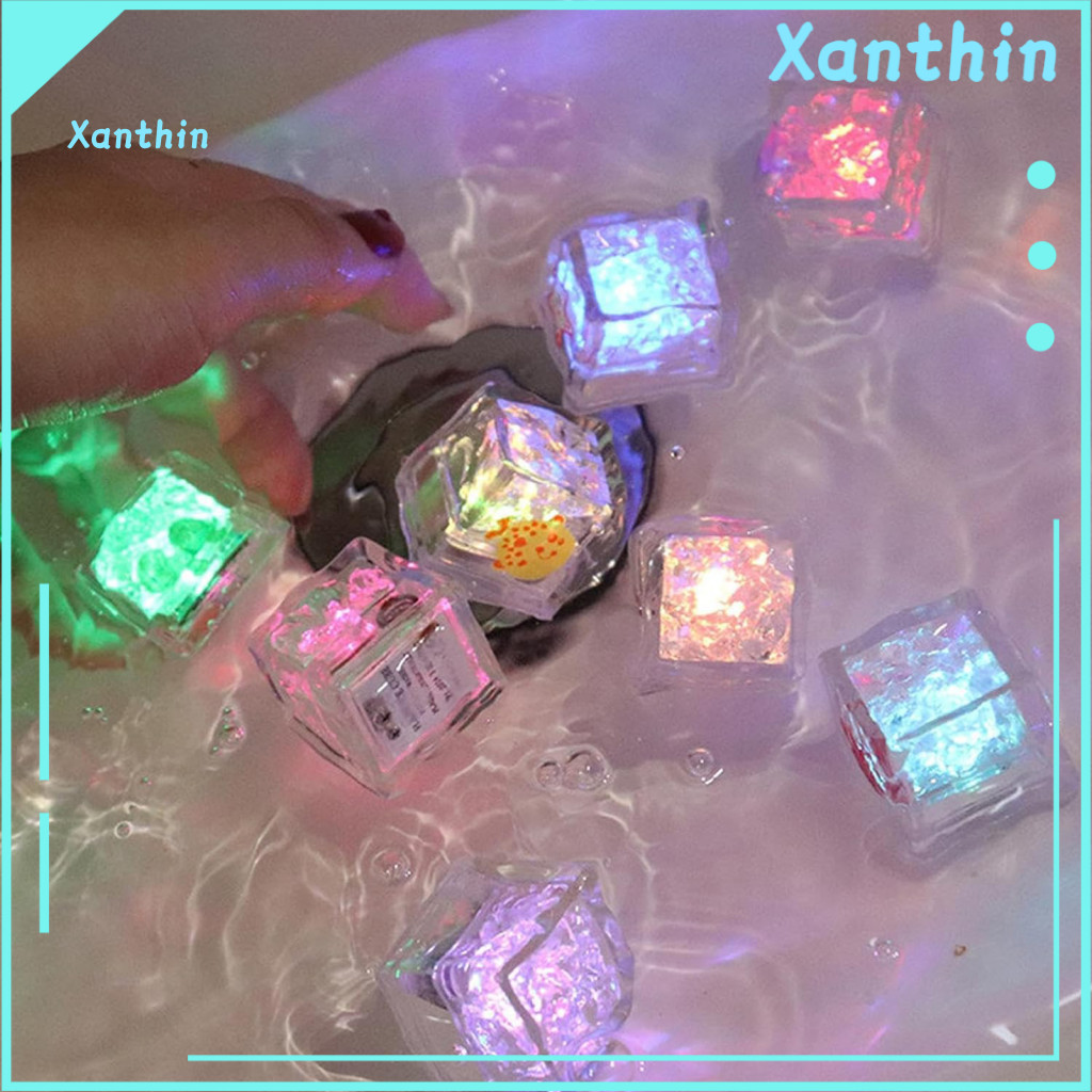 Glowing Ice Cubes for Kids Sea Graphics Bath Toys 8pcs Set – Light Up Water Activated for Fun Waterproof Time for Todd