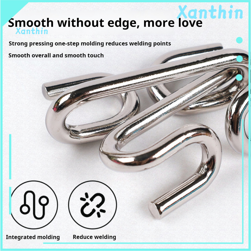 3d Puzzle Ring Kit Chinese 8pcs Metal Set Brain Teaser Wire Logic Game for Kids Adults Iq Test Educational Toy Gift for