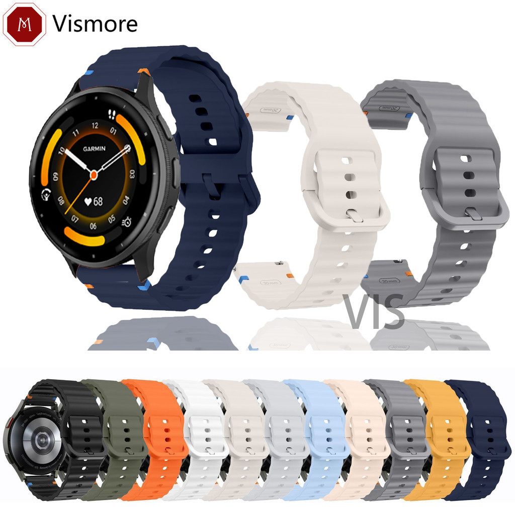 Pulseira De Silicone Macio Para Garmin Venu4 Venu3 Venu2 plus/Venu Sq2/23 4 2S 3S Sq/Vivoactive 3S 4S 4 5 6 45mm 41mm Vi