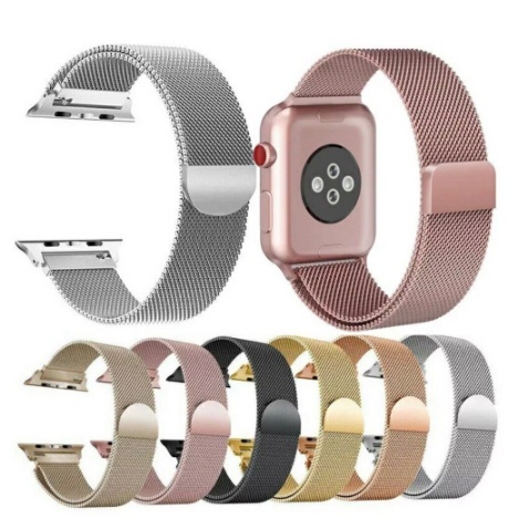 Pulseira Milanesa Loop Aço Metal Imã Smartwatch Apple Watch Iwo 12 W26 W46 T500+ plus X8 HW22 S7PRO 38\40\41MM  42\44\49