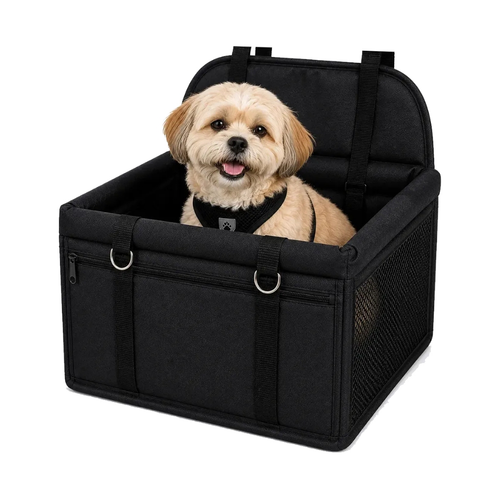 Cadeirinha Pet Carro Assento até 15kg Cinto Segurança Cachorro Gato Banco Impermeável Lavável