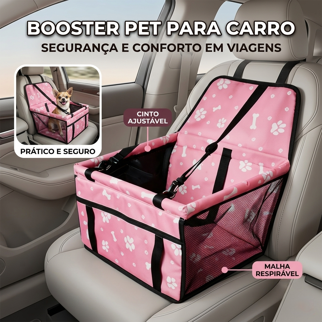 Assento Cadeirinha Pet Para Carros Viajar Transporte Cachorro e Gatos - Raças Pequenas e Médias até 10kg